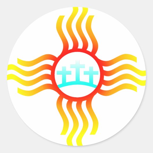 ニューメキシコZiaを3つ超える ラウンドシール (正面)