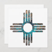 ニューメキシコZiaサンシンボル 招待状 (正面/裏面)