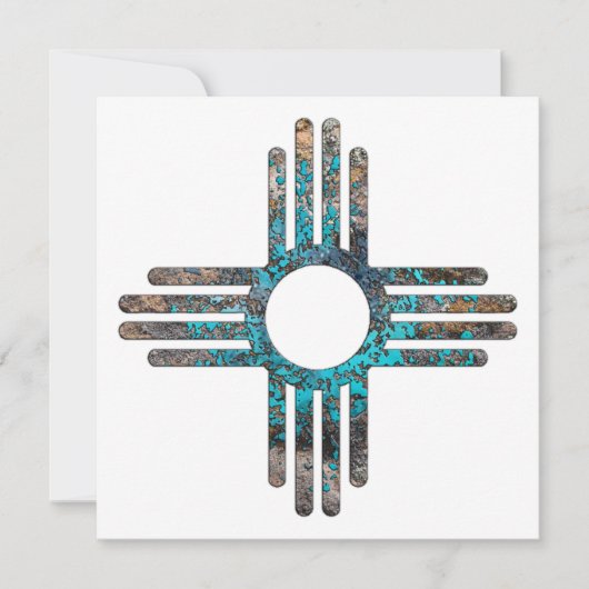 ニューメキシコZiaサンシンボル 招待状 (正面)