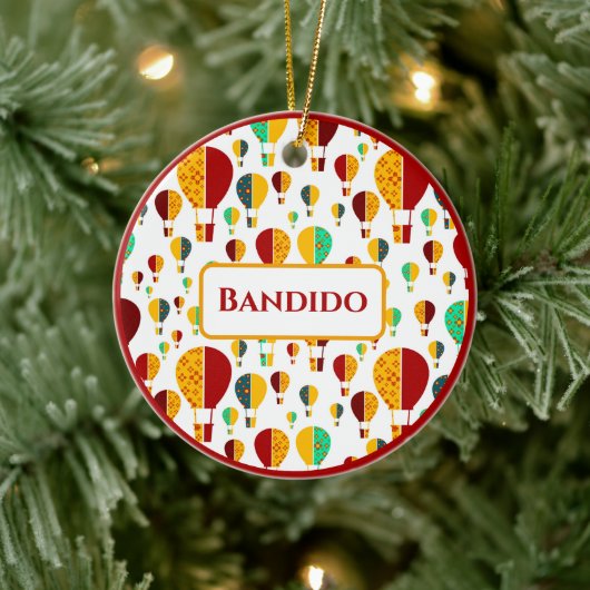ニューメキシコZia熱気球 セラミックオーナメント (ツリー)