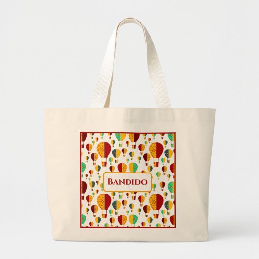 ニューメキシコZia熱気球 ラージトートバッグ (正面)