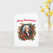 ニューメリートンマ!無神論者の世俗的なホリデークリスマス カード (黄色い花)