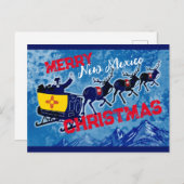 ニューメリーメキシコ国旗のクリスマスポストカード シーズンポストカード (正面/裏面)