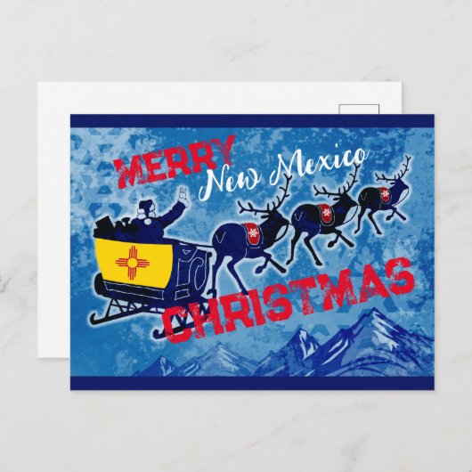 ニューメリーメキシコ国旗のクリスマスポストカード シーズンポストカード (正面/裏面)
