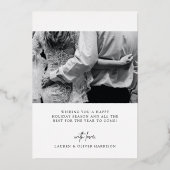 ニューメリーリウ結婚したズ初めてのクリスマス 箔シーズンカード (裏面)