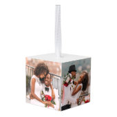 ニューメリーリ結婚したウェッドさん写真3 キューブオーナメント (裏面アングル)