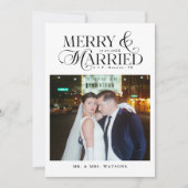 ニューメリーリ結婚したワズの写真初めてのクリスマス シーズンカード (正面)