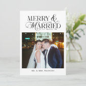 ニューメリーリ結婚したワズの写真初めてのクリスマス シーズンカード (スタンド正面)