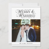 ニューメリーリ結婚したワズの写真初めてのクリスマス シーズンカード (正面)