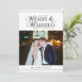 ニューメリーリ結婚したワズの写真初めてのクリスマス シーズンカード (スタンド正面)