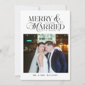 ニューメリーリ結婚したワズの写真初めてのクリスマス シーズンカード (正面)