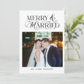 ニューメリーリ結婚したワズの写真初めてのクリスマス シーズンカード (スタンド正面)