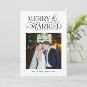 ニューメリーリ結婚したワズの写真初めてのクリスマス シーズンカード (スタンド正面)