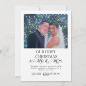 ニューメリーリ結婚したワズの写真初めてのクリスマス シーズンカード (裏面)