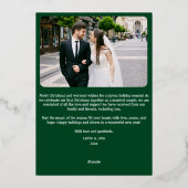 ニューメリー結婚したライヴァーズ第1回クリスマス・グリーン 箔シーズンカード (裏面)