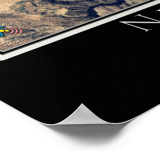 ニューメロネス湖カリフォルニア衛星ポスターマップ ポスター (角)