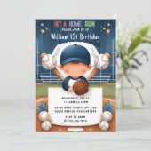 ニューメンズボールウッドゲームチーム野球1回目の誕生日 招待状 (スタンド正面)