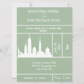 ニューモダンエレガントヨークシティスカイライン招待状 招待状 (正面)