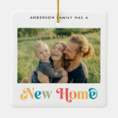 ニューモダンホームレトロカラフルクリスマス セラミックオーナメント (裏面)