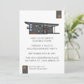 ニューモダンホーム引っ越し祝いパーティーパーティの招待状 (スタンド正面)