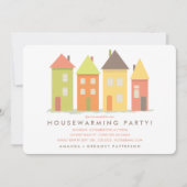 ニューモダンホーム引っ越し祝いパーティーパーティの招待状 招待状 (正面)