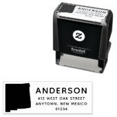 ニューモダンメキシコ州形状差出人住所 セルフインキングスタンプ (インサイチュ)