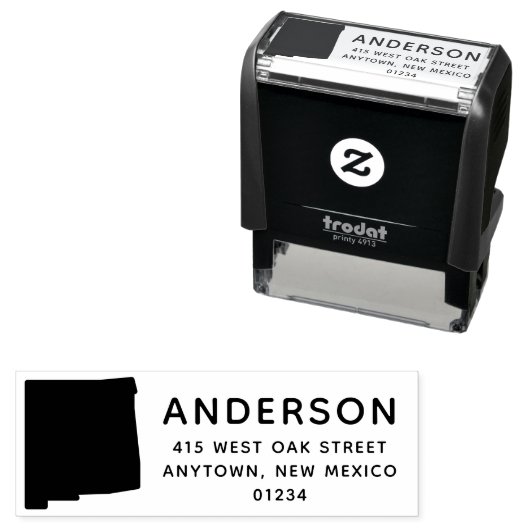 ニューモダンメキシコ州形状差出人住所 セルフインキングスタンプ (インサイチュ)