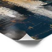 ニューモダンヨークシティスカイラインアートプリント ポスター (コーナー)