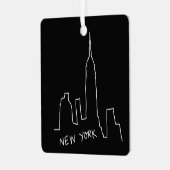 ニューモダンヨークシティスカイラインドードルフォト&文字 メタルオーナメント (正面左)