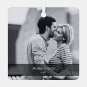 ニューモダンヨークシティスカイラインドードルフォト&文字 メタルオーナメント (裏面)