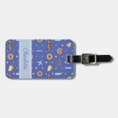 ニューモダンヨーク市パター王室のンブルー ラゲッジタグ (正面横)