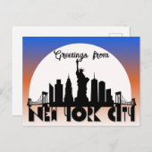 ニューモダンヨーク市郵便はがき ポストカード (正面/裏面)