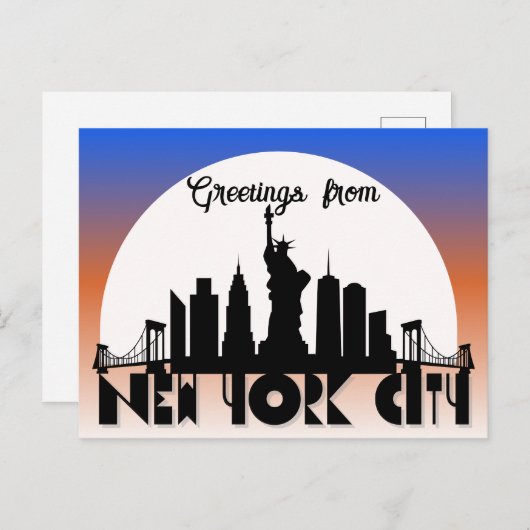 ニューモダンヨーク市郵便はがき ポストカード (正面/裏面)