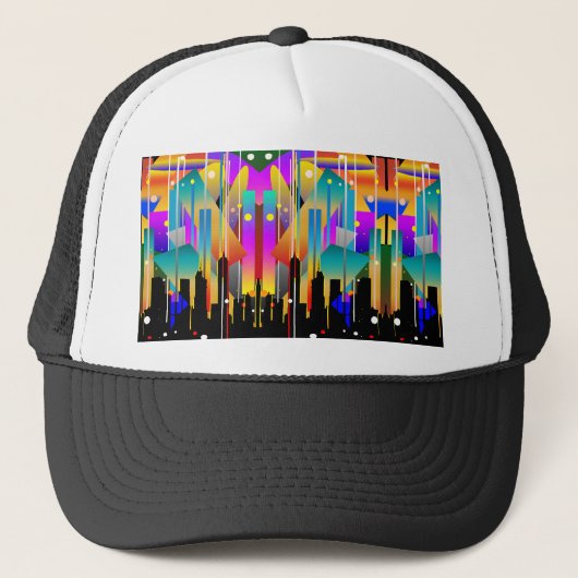 ニューモダンヨーク幾何形状抽象芸術 キャップ (正面)