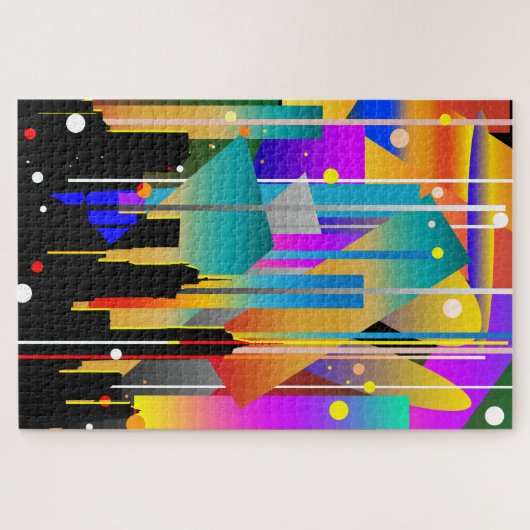 ニューモダンヨーク幾何形状抽象芸術 ジグソーパズル (横)