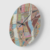 ニューモダンヨーク2の地図 ラージ壁時計 (傾斜)