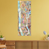 ニューモダンヨーク3の地図 キャンバスプリント (インサイチュ (リビング))