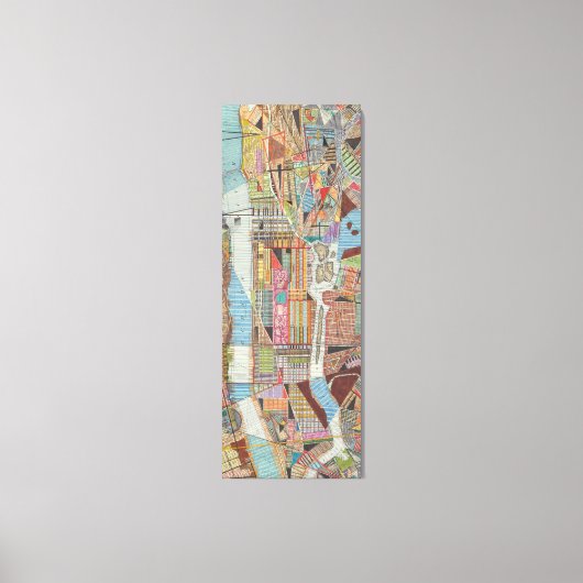 ニューモダンヨーク3の地図 キャンバスプリント (正面)