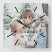 ニューモダンライヴ結婚ィーズの写真 スクエア壁時計 (正面)