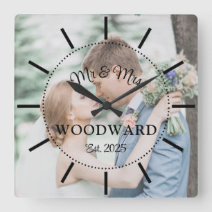 ニューモダンライヴ結婚ィーズの写真 スクエア壁時計