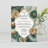 ニューモンスターエメラルドグリーンアンド金ゴールドブライダルシャワー 招待状 (スタンド正面)