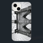 ニューユアシティブルックリンブリッジ Case-Mate iPhone 14ケース<br><div class="desc">ニューヨーク市ブルックリン橋は、建築詳細クラシックのタイムレスな白黒の写真を閉じる。幾何クール構造エレガントデザイン</div>