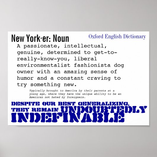 ニューヨーカーのポスター ポスター (正面)