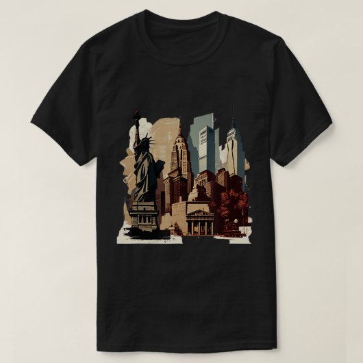 ニューヨーカープライドビッグアップルNYCお土産の遭難N Tシャツ (デザイン正面)