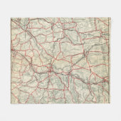 ニューヨークおよびコネチカット12の自転車の道 フリースブランケット (正面(横))