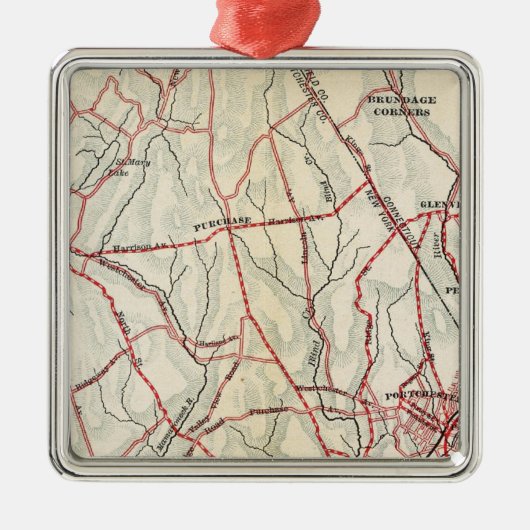 ニューヨークおよびコネチカット6の自転車の道 メタルオーナメント (正面)