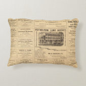 ニューヨークおよびペンシルバニアの油広告 アクセントクッション (裏面)