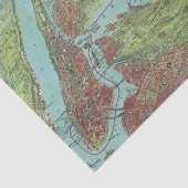 ニューヨークおよび近辺の鳥目眺めの地図 薄葉紙 (詳細)