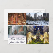 ニューヨークからのメリークリスマス シーズンポストカード (正面/裏面)