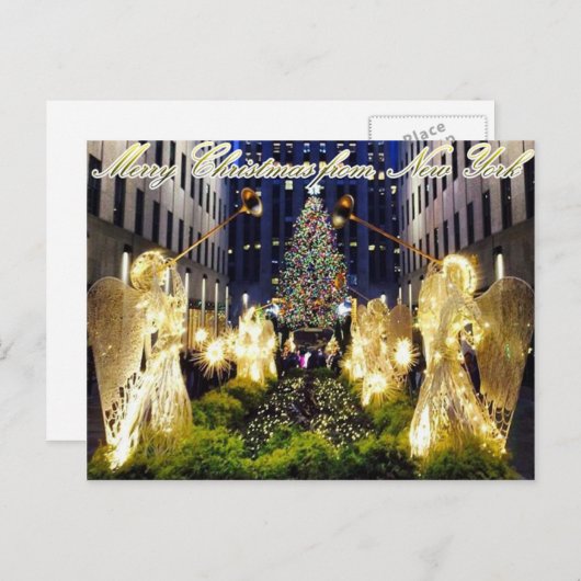 ニューヨークからのメリークリスマス シーズンポストカード (正面/裏面)